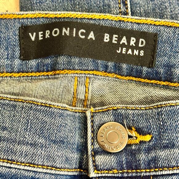 Veronica Beard Carly Kick Flare High Rise Pintuck Jeans PUTNAM Wash Blue 27 / 4 - Picture 6 of 10